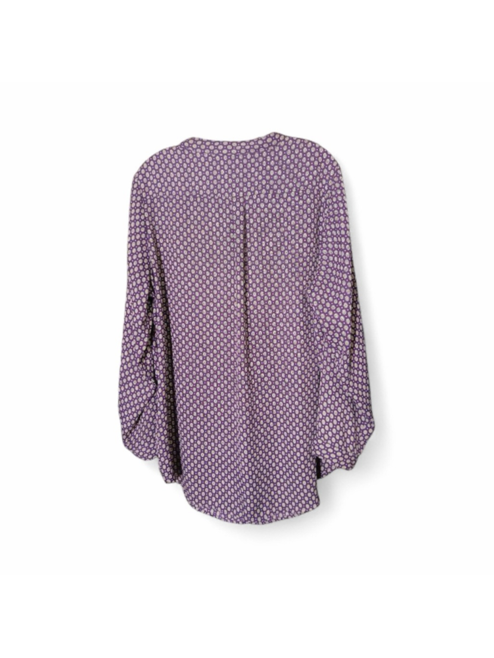 Dressbarn Women's 1X Purple Geometric Print Blouse INV49 A1 - Picture 2 of 9